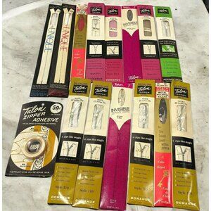 Vintage Zipper Sewing Lot of 14 Talon Coats & Clark Unique Various Adhesive